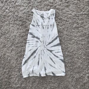 Pink tie dye tank top